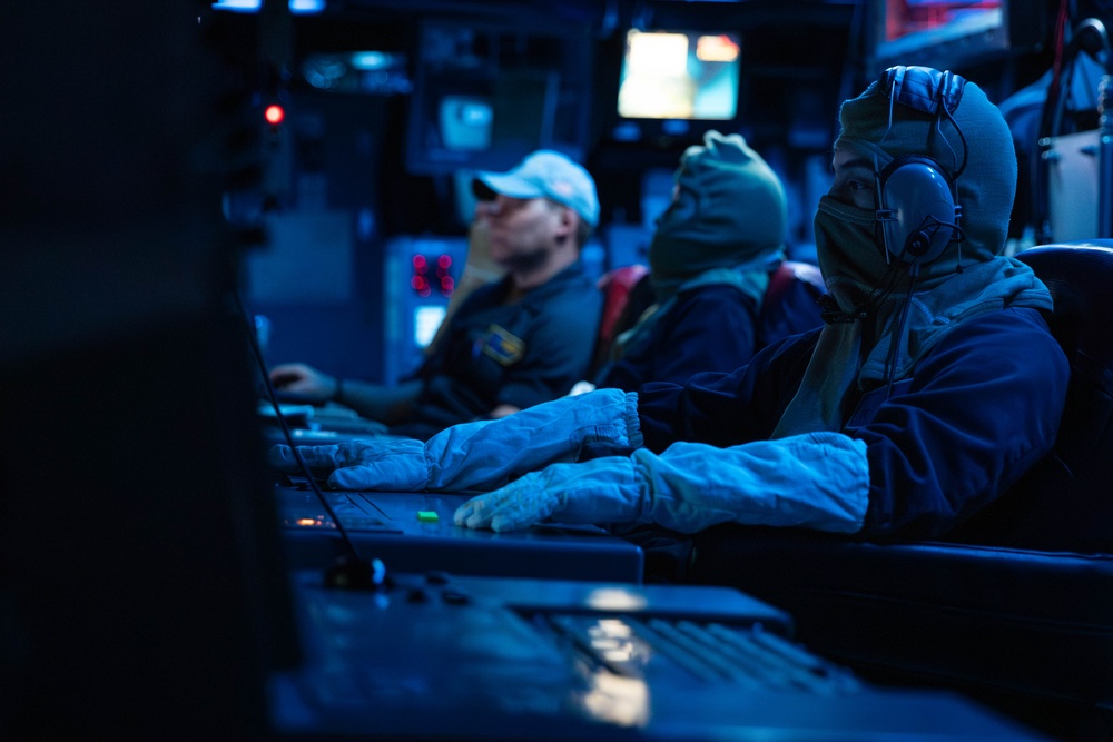 USS Higgins Conducts a Training Drill
