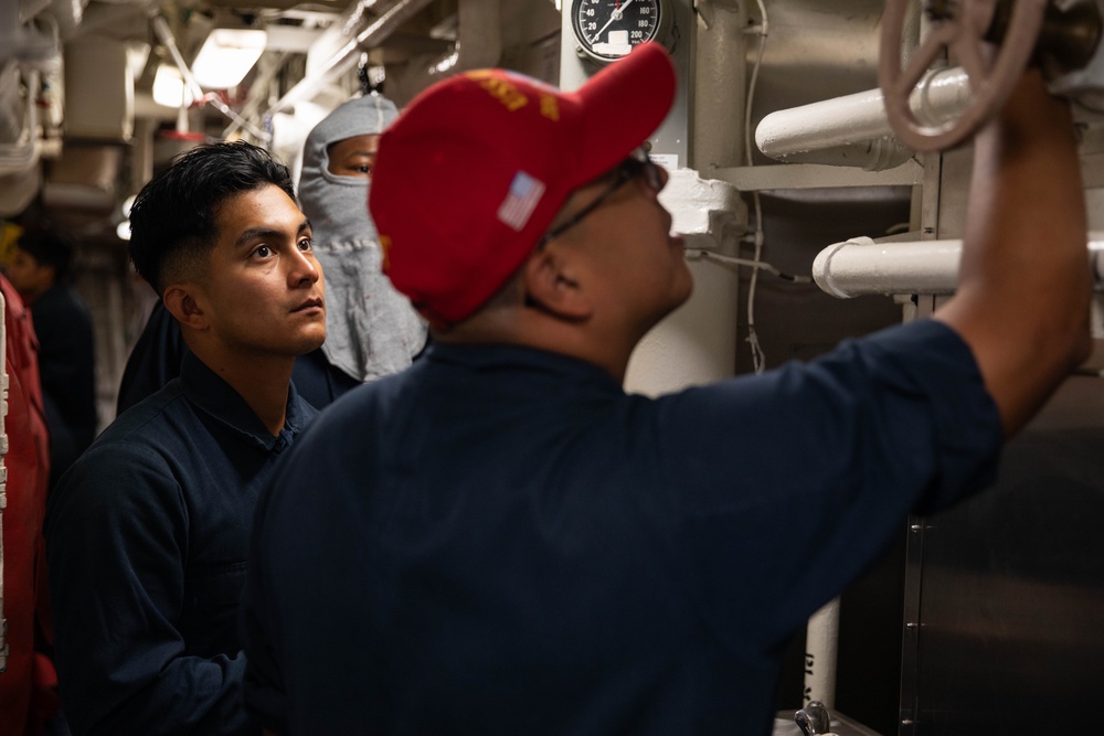 USS Higgins Conducts a Training Drill
