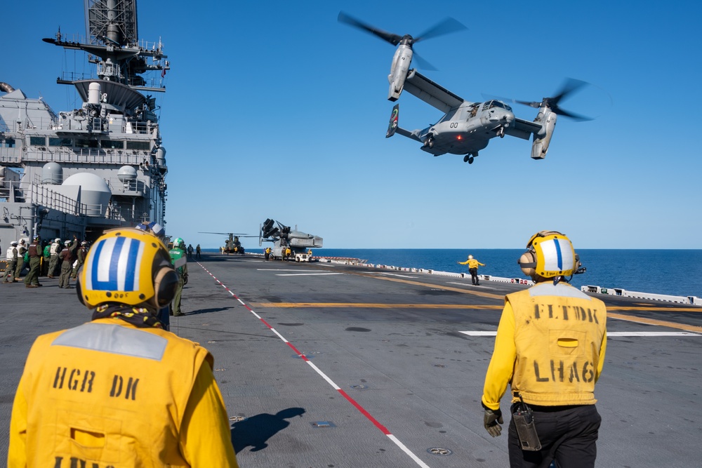 USS America (LHA 6) Conducts Flight Operations during Talisman Sabre