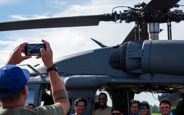 JBER team brings “Pet the Jet” day to Tinian