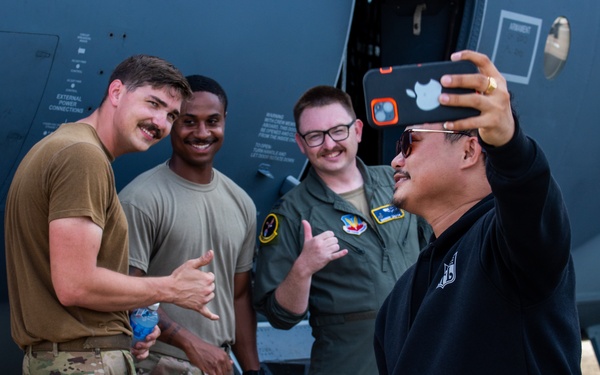 JBER team brings “Pet the Jet” day to Tinian