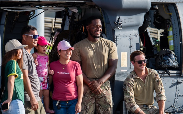 JBER team brings “Pet the Jet” day to Tinian