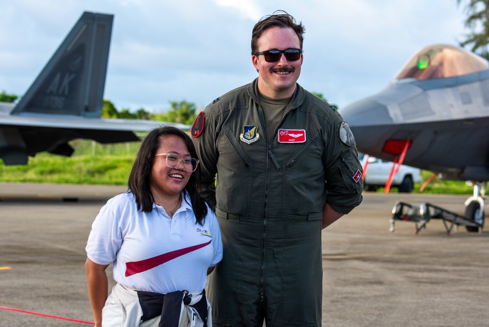 JBER team brings “Pet the Jet” day to Tinian