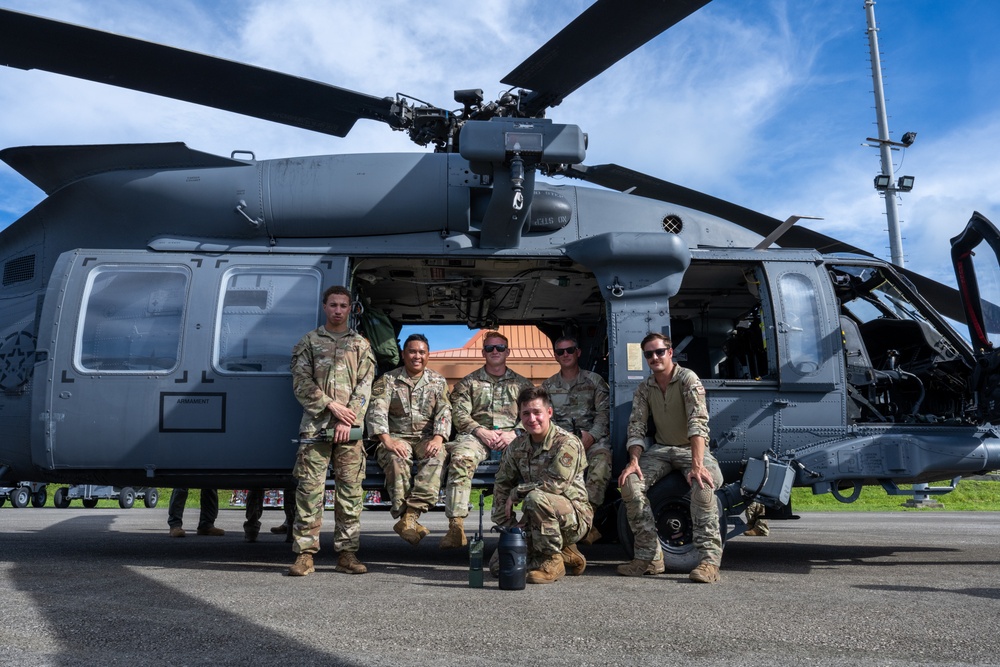 JBER team brings “Pet the Jet” day to Tinian