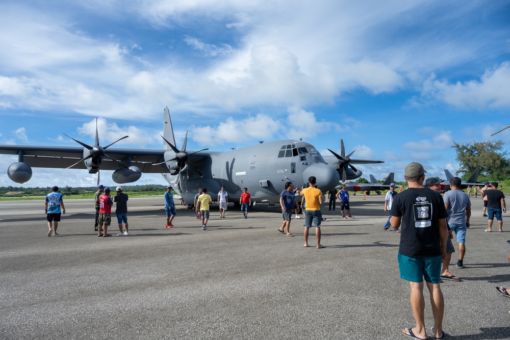 JBER team brings “Pet the Jet” day to Tinian