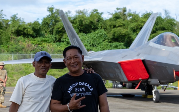 JBER team brings “Pet the Jet” day to Tinian