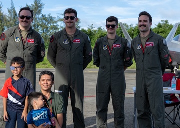 JBER team brings “Pet the Jet” day to Tinian