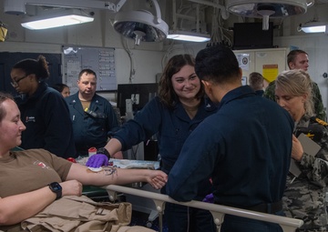 Fleet Surgical Team 7 Conducts Blood Draw Training aboard USS America (LHA 6) during Talisman Sabre 25