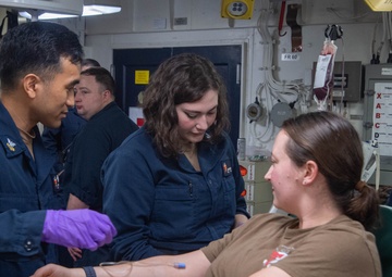 Fleet Surgical Team 7 Conducts Blood Draw Training aboard USS America (LHA 6) during Talisman Sabre 25
