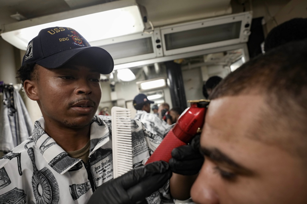 USS Milius conducts operations in the U.S. Central Command area of responsibility as part of the Carl Vinson Carrier Strike Group