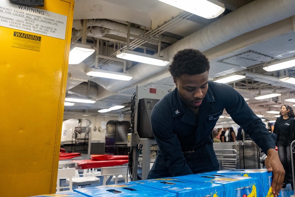 USS America (LHA 6) Conducts Supply Onload