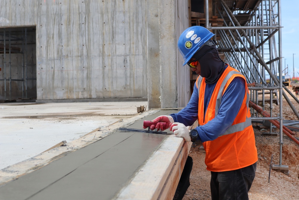 Leveling a Concrete Pour on Camp Blaz