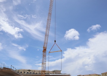 Construction Progress for a New Gym Facility on Camp Blaz