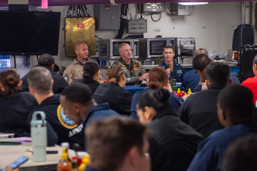 USS Theodore Roosevelt Broadcasts to the Crew