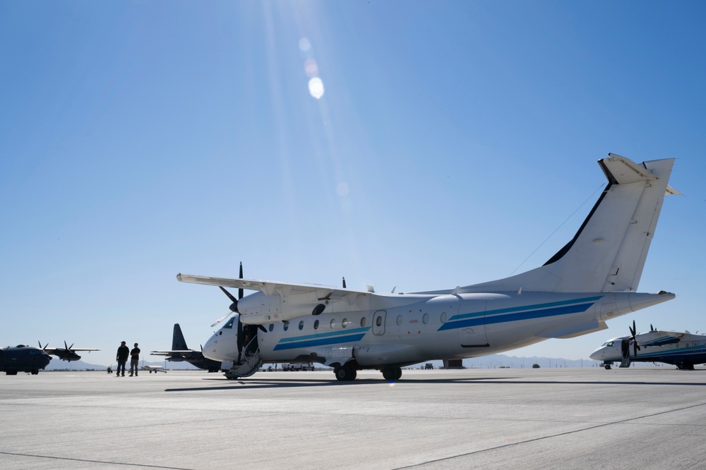 U.S. Air Force C-146A Wolfhound conducts aerial operation as part of EW 25.2