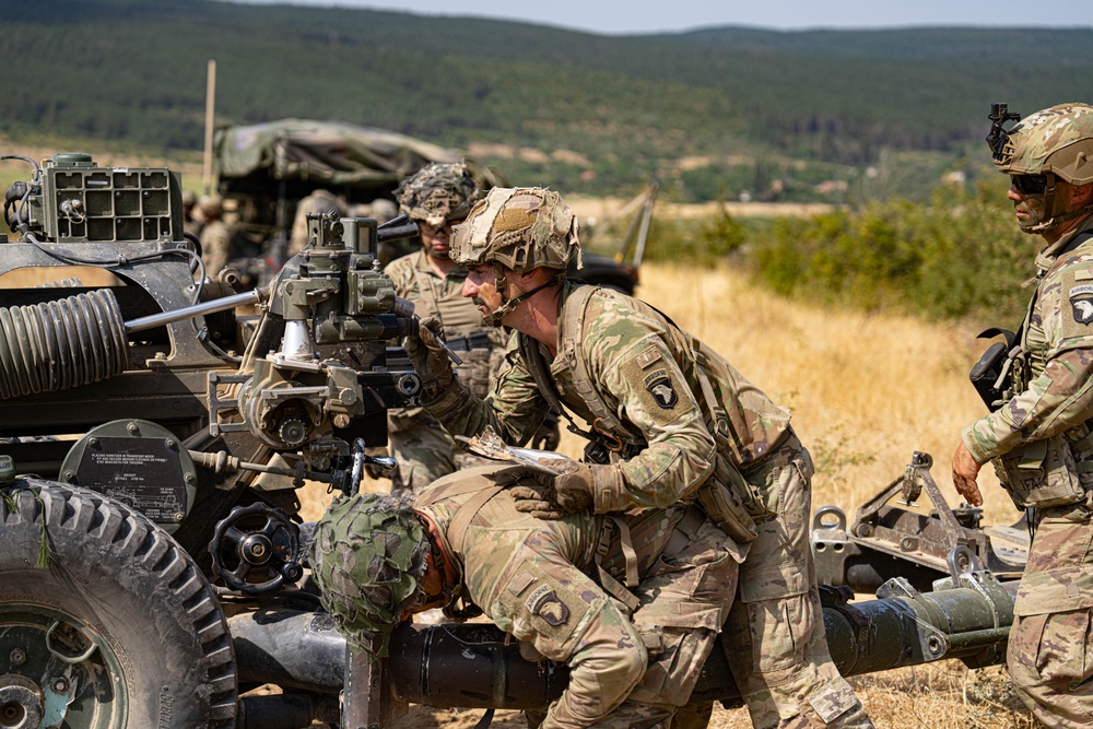 Artillery Table XI at Novo Selo Training Area