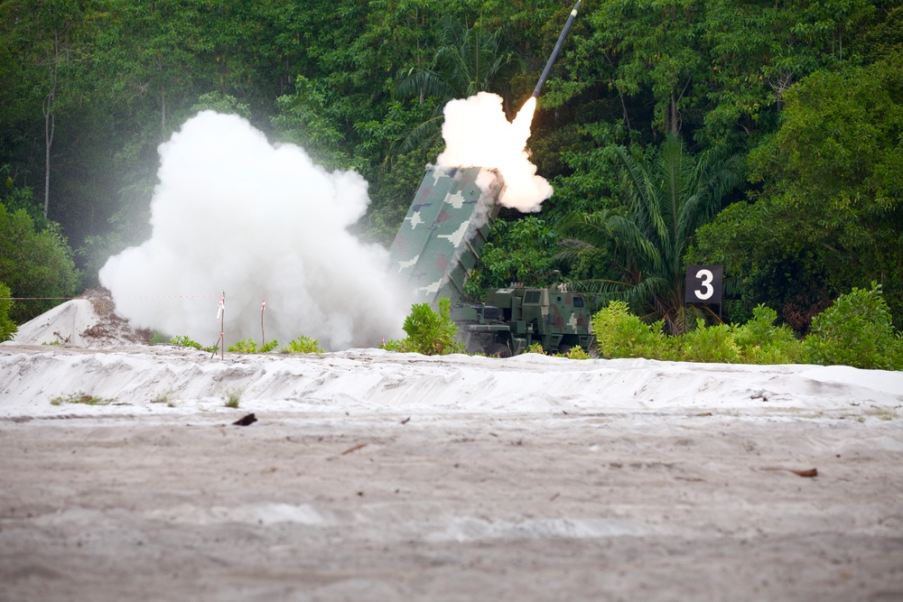 Exercise Keris Strike 25 HIMARS Live Fire