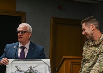 British Ministry of Defence presents a token of appreciation to Team Mildenhall