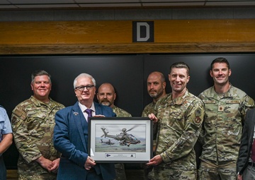British Ministry of Defence presents a token of appreciation to Team Mildenhall