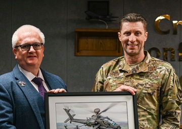 British Ministry of Defence presents a token of appreciation to Team Mildenhall