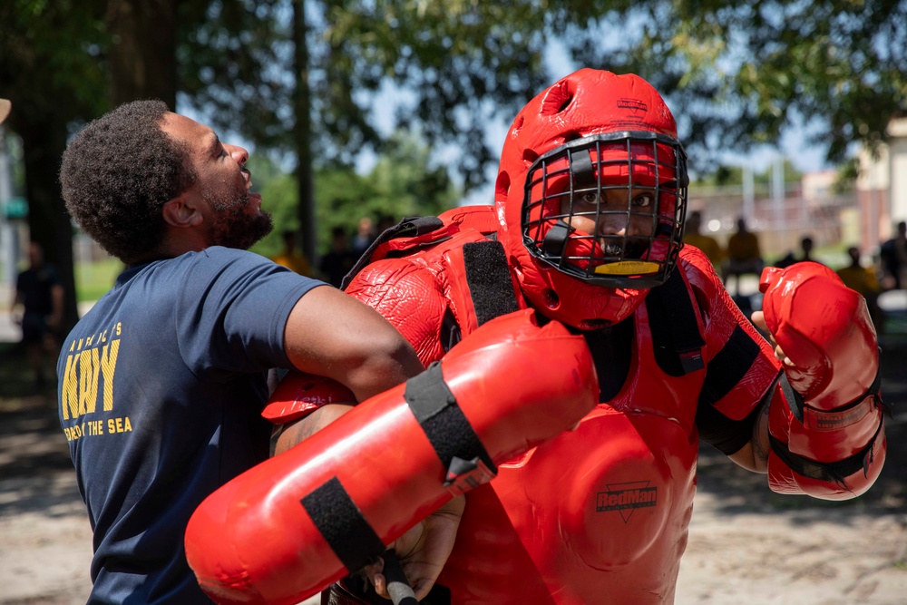 Sailors Participate in OC Spray Training