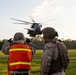U.S. Marines with Logistics Operations School perform helicopter support team training