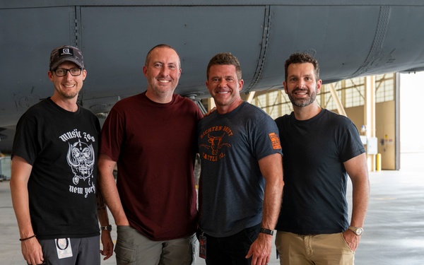Luke Bryan Band tours a B-52H at Minot Air Force Base