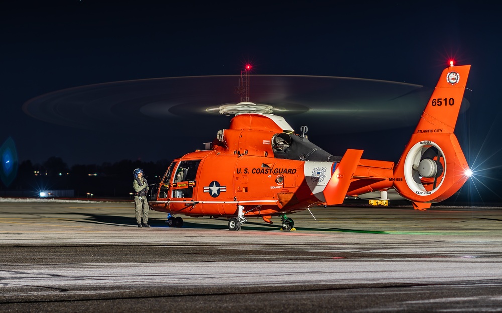 Air Station Atlantic City conducts night operations off New Jersey