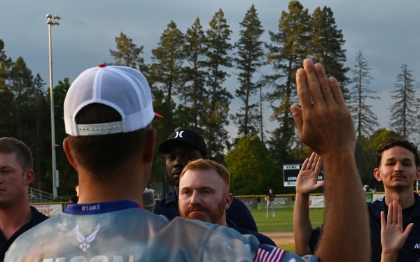 104th Fighter Wing participates in Westfield Starfires' military appreciation night