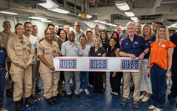 Readying our Warfighters: USS Iwo Jima Becomes First Amphibious Ship Outfitted with United Service Organizations Ship-Based Recharge Centers