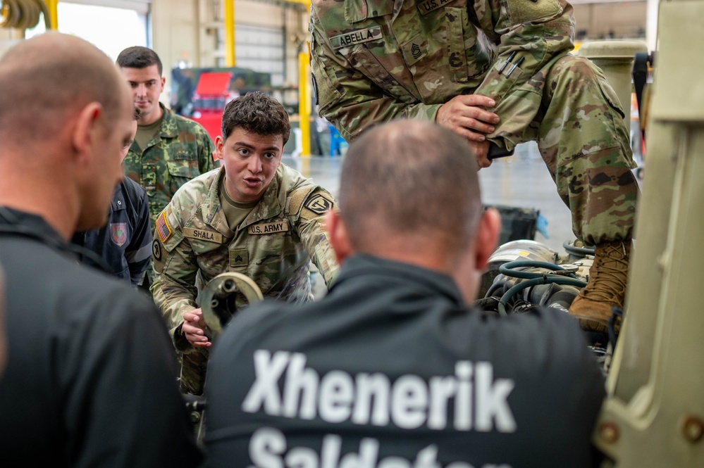 NJNG and Albanian Armed Forces vehicle maintenance training