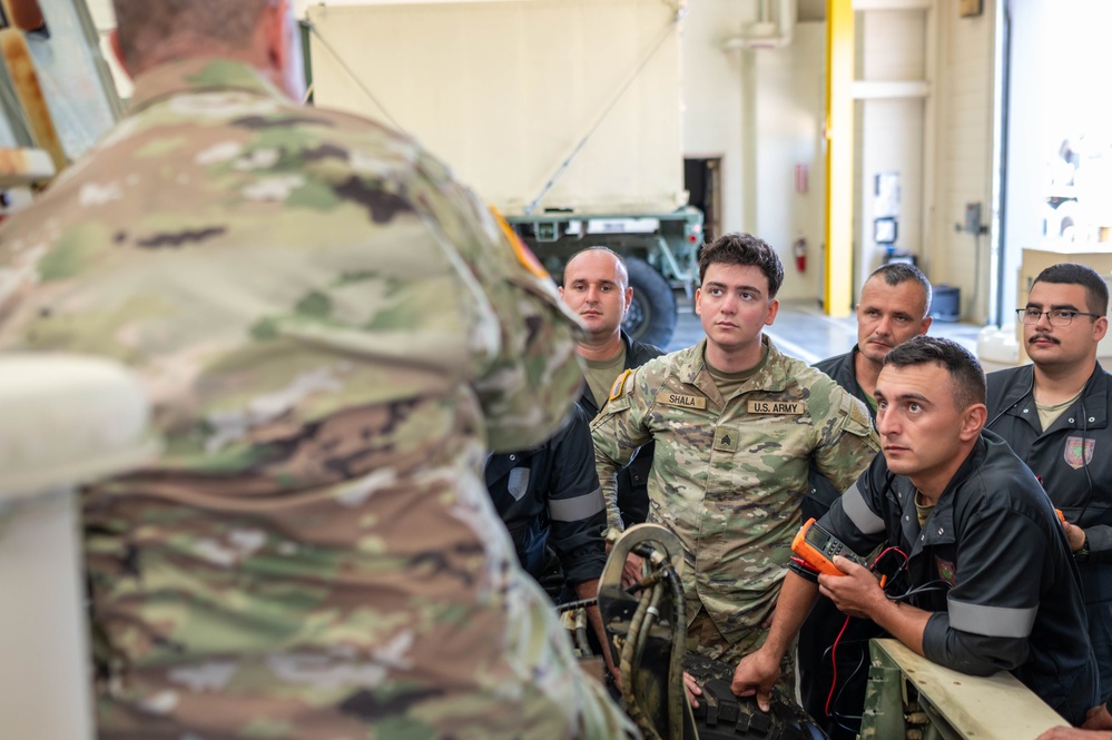 NJNG and Albanian Armed Forces vehicle maintenance training