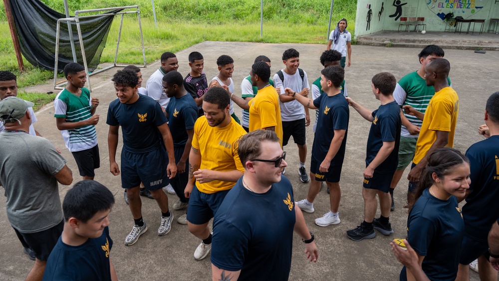 USNS Comfort Plays Kickball During CP25