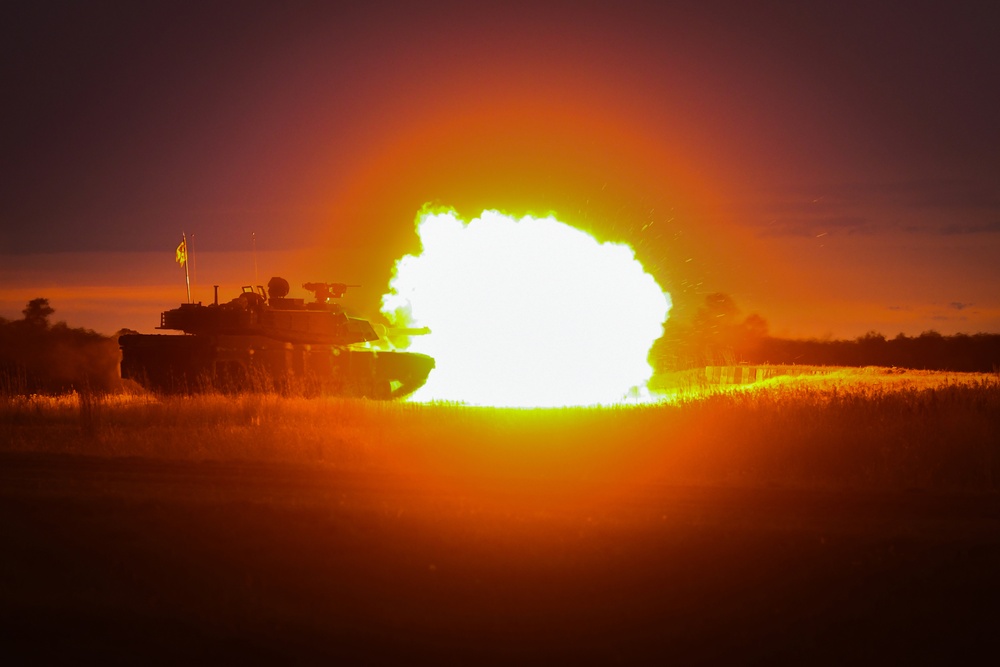 1-145th Armor Regiment Conducts M1A1 Abrams Live Fire Training at Camp Ripley