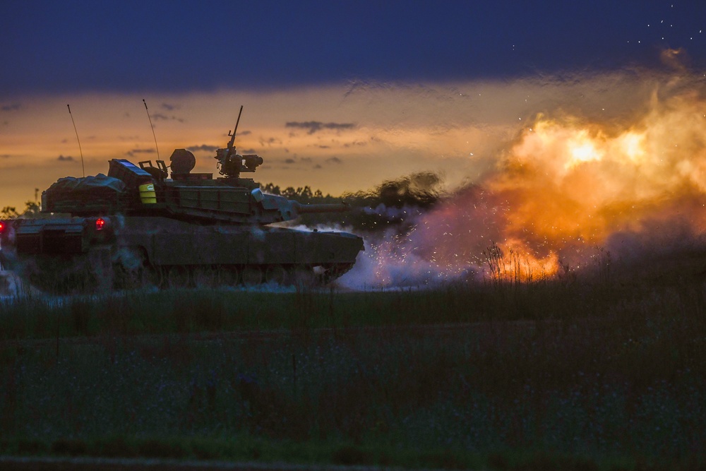 1-145th Armor Regiment Conducts M1A1 Abrams Live Fire Training at Camp Ripley