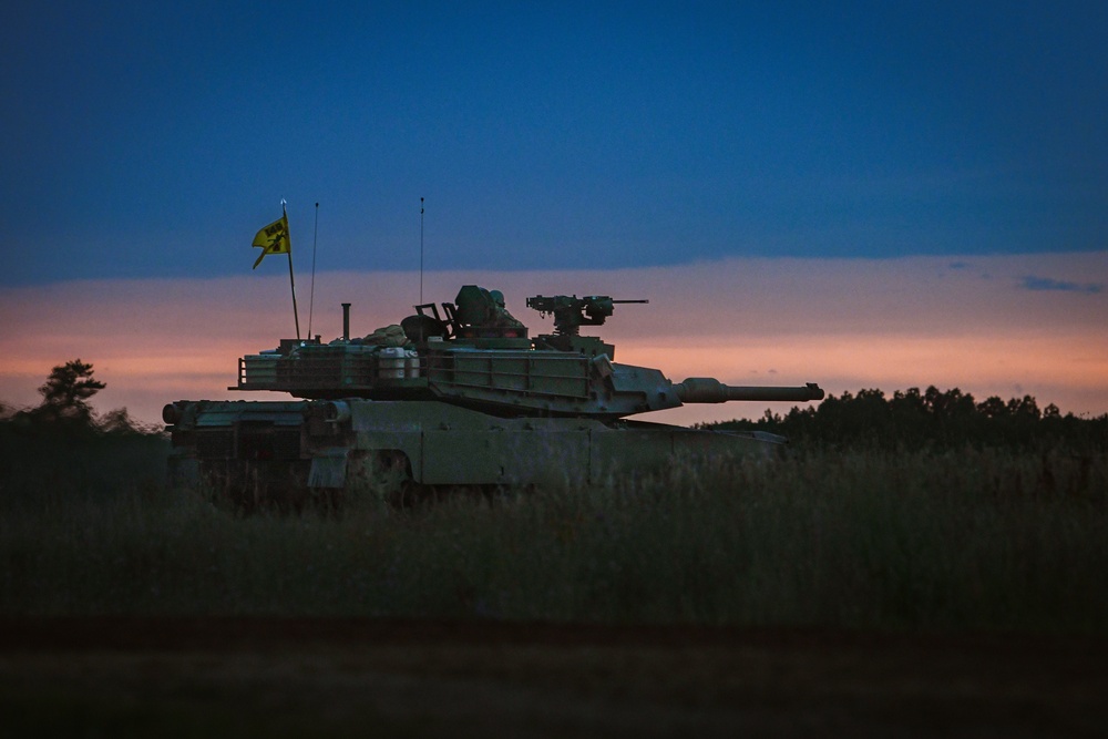 1-145th Armor Regiment Conducts M1A1 Abrams Live Fire Training at Camp Ripley