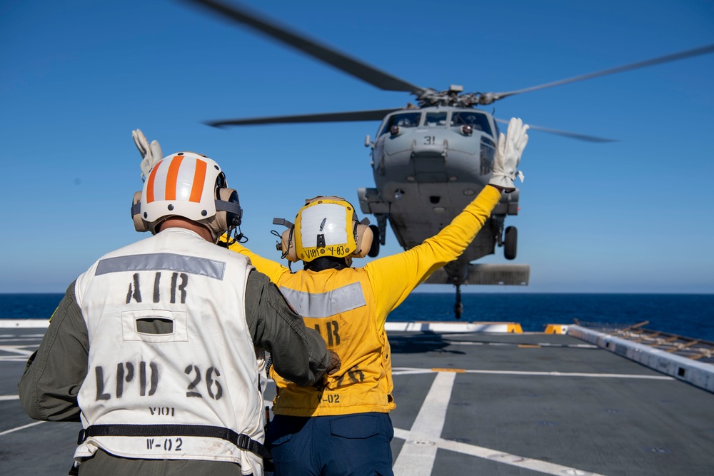USS John P. Murtha conducts flight operations