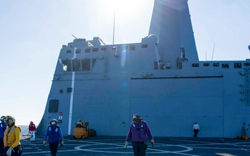 USS John P. Murtha conducts flight operations