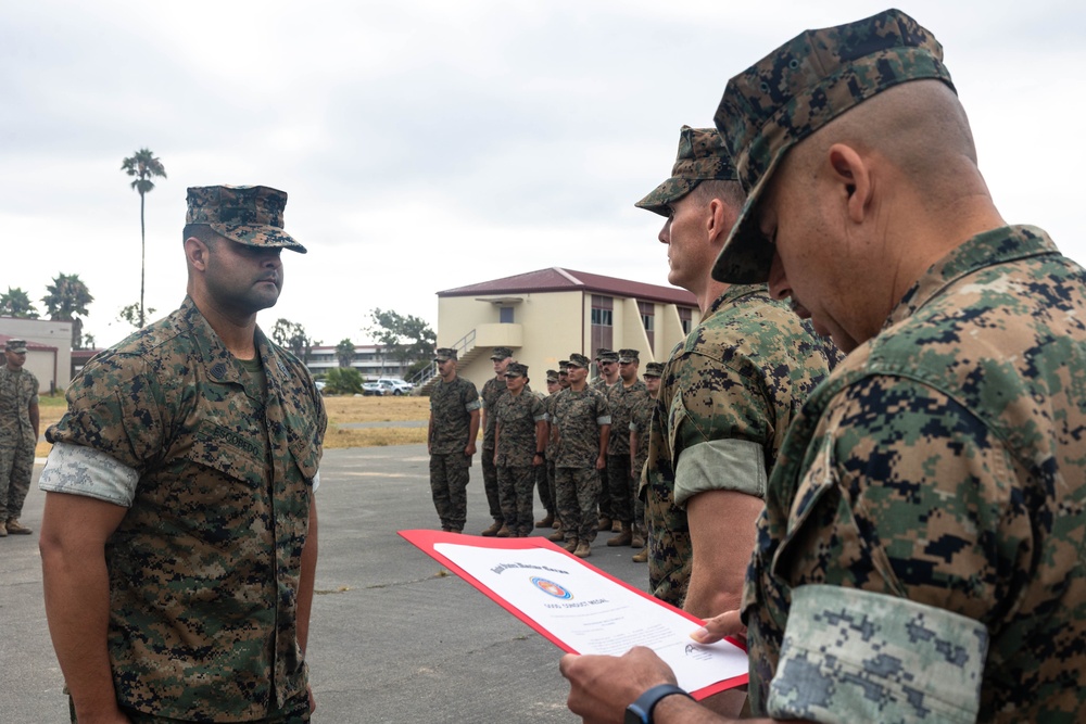 11th MEU Marine receives a Good Conduct Medal