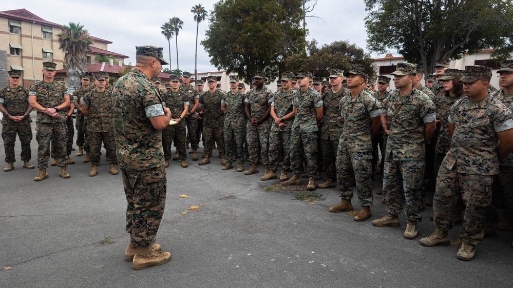 11th MEU Marine receives a Good Conduct Medal