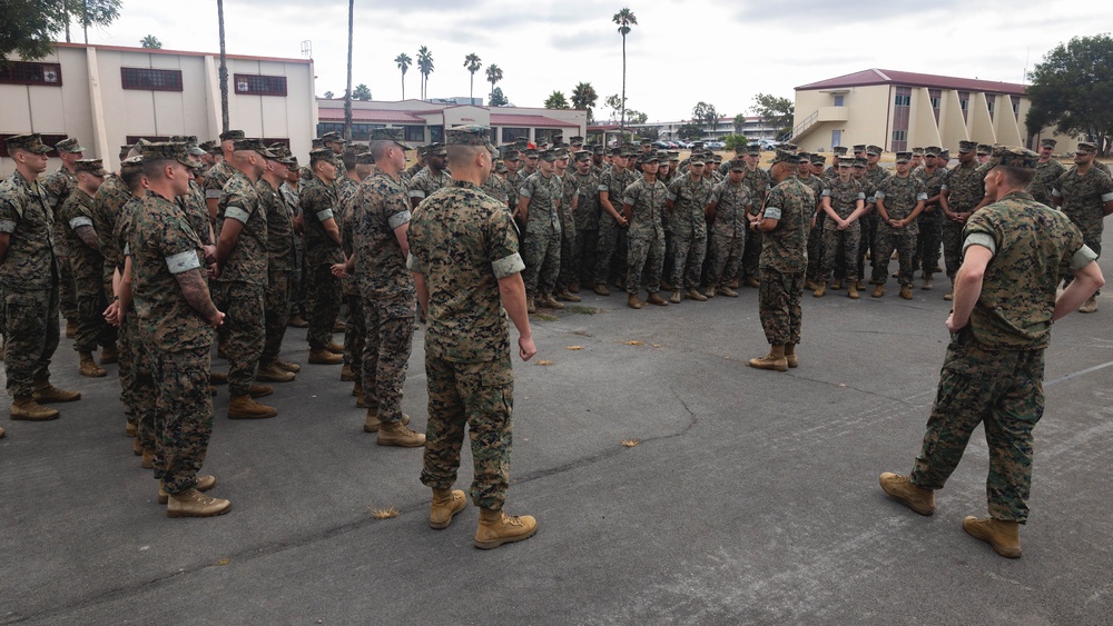 11th MEU Marine receives a Good Conduct Medal