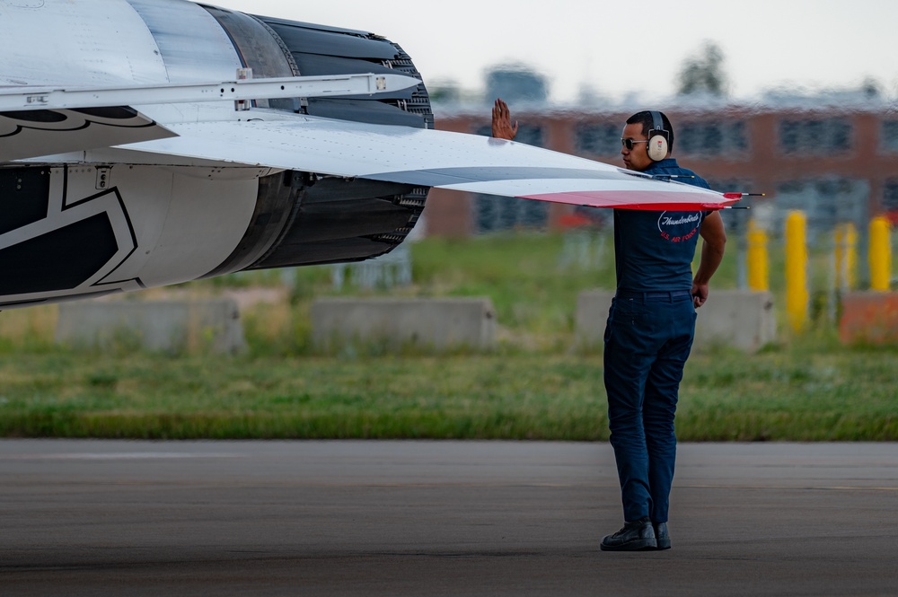 USAF Thunderbirds Soar over F.E. Warren AFB