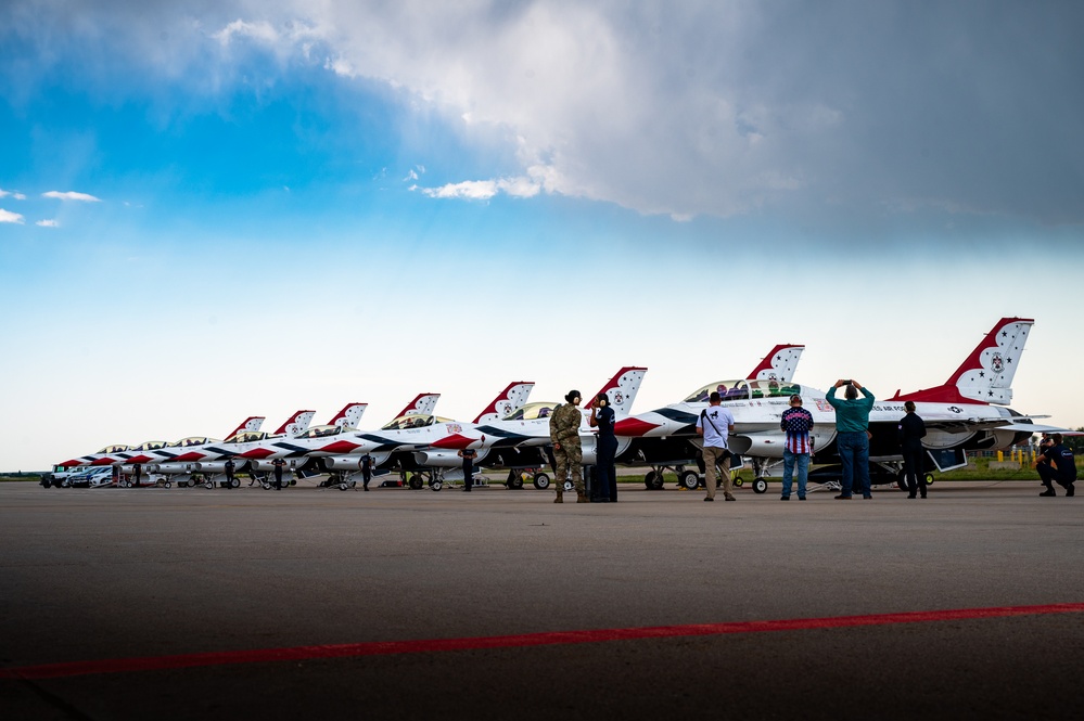 USAF Thunderbirds Soar over F.E. Warren AFB