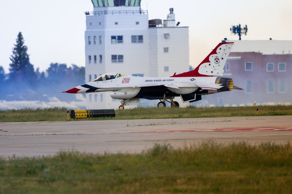 USAF Thunderbirds Soar over F.E. Warren AFB