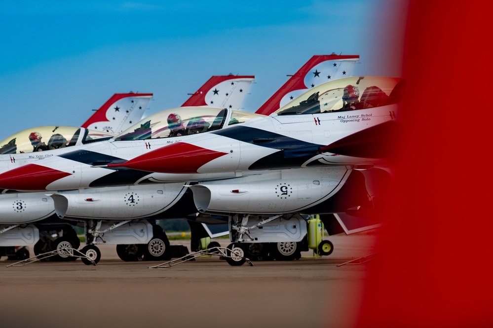 USAF Thunderbirds Soar over F.E. Warren AFB