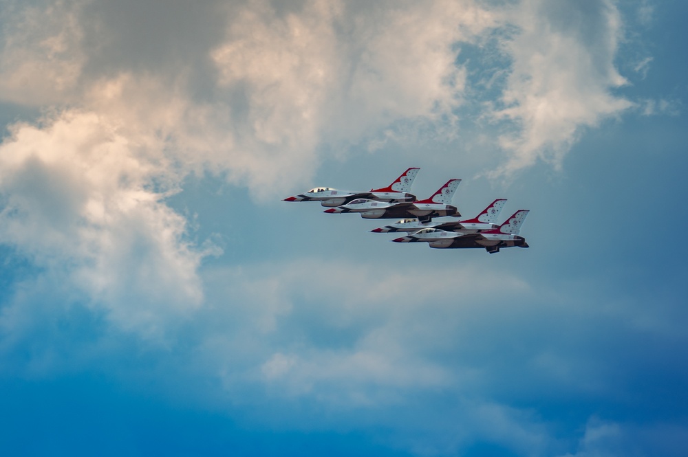 USAF Thunderbirds Soar over F.E. Warren AFB