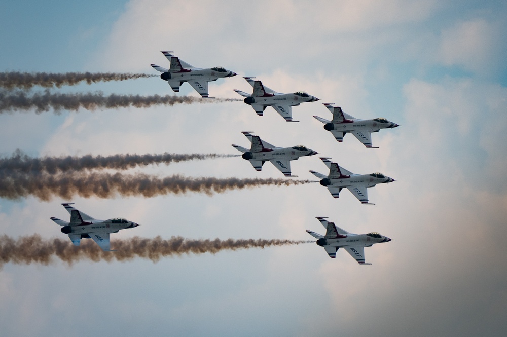 USAF Thunderbirds Soar over F.E. Warren AFB