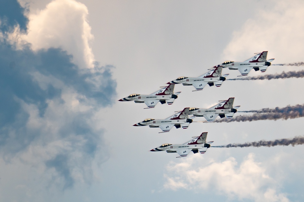USAF Thunderbirds Soar over F.E. Warren AFB