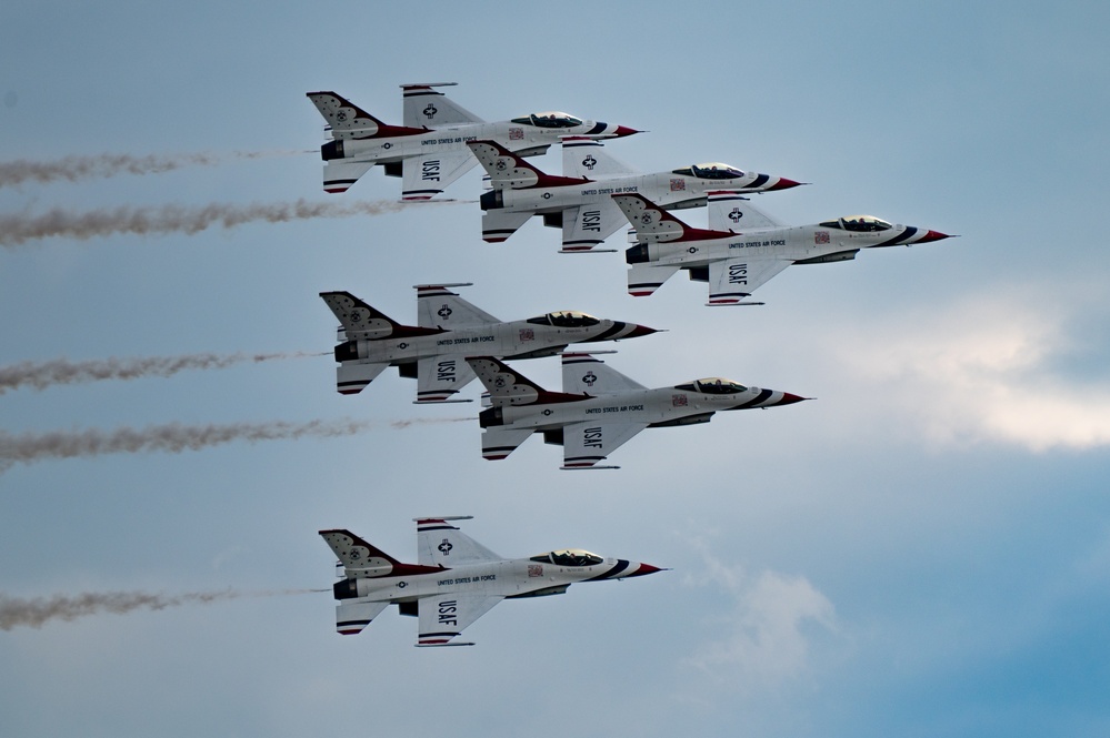 USAF Thunderbirds Soar over F.E. Warren AFB