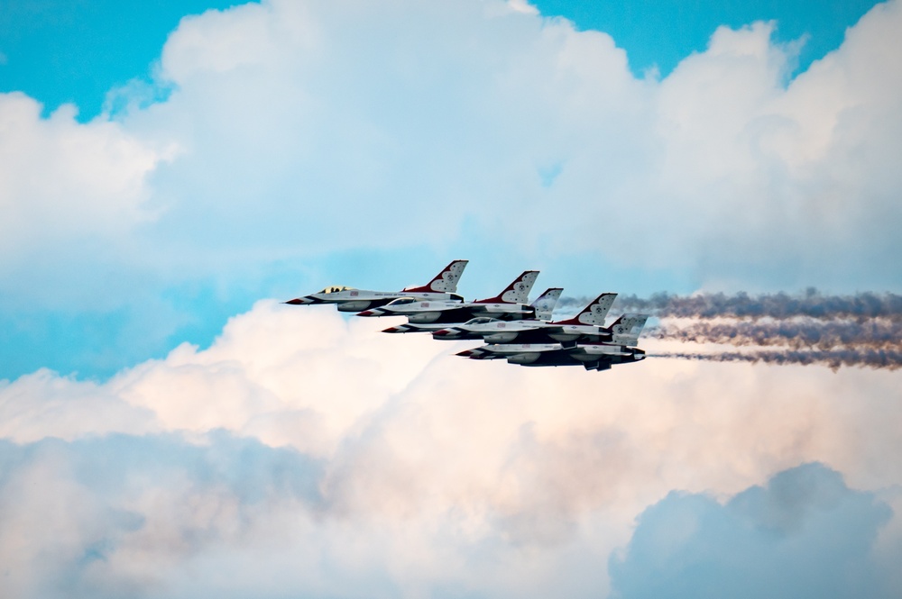 USAF Thunderbirds Soar over F.E. Warren AFB